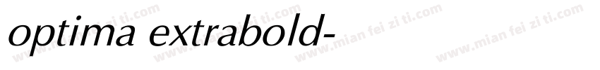 optima extrabold字体转换